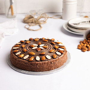 2Lbs Roasted Almond Chocolate Cake Baba Bakers 2Lbs Roasted Almond Chocolate Cake Baba Bakers