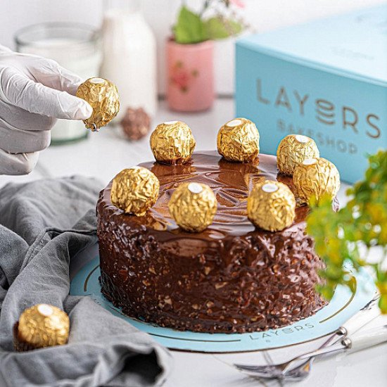 2.5lbs Ferrero Rocher Cake from Layers Bakeshop