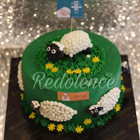 3lbs Eid-ul-Ahda Green Cake from Redolence Bake Studio