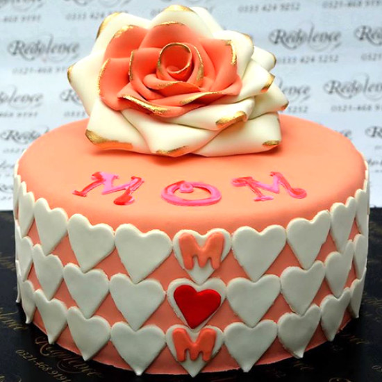 3lbs Pink Rose Cake for Mother by Redolence