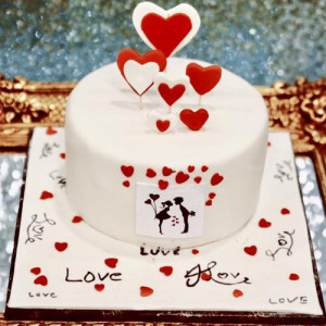 3lbs Red and White Cake from Redolence Bake Studio 3lbs Red and White Cake from Redolence Bake Studio