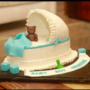 4lbs New Born Baby Boy Cake from Redolence Bake Studio 4lbs New Born Baby Boy Cake from Redolence Bake Studio