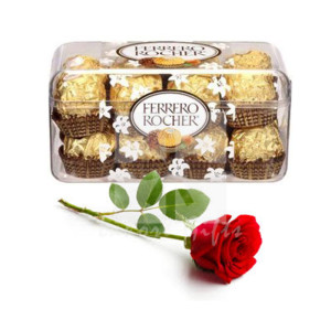 Free Rose with Ferrero Chocolates Free Rose with Ferrero Chocolates