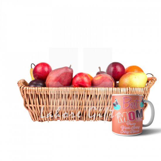 Fruit Basket with Best Mom Ever Mug