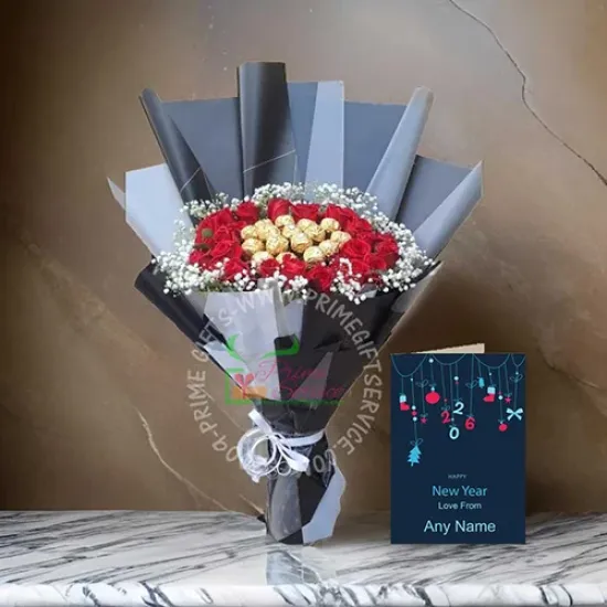 Ferrero Rocher & Red Roses New Year Surprise