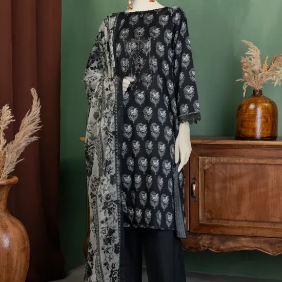 MULTICOLOR CHIFFON EMBROIDERED UNSTITCHED 3PC MULTICOLOR CHIFFON EMBROIDERED UNSTITCHED 3PC