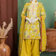 MUSTARD LAWN EMBROIDERED UNSTITCHED 3PC