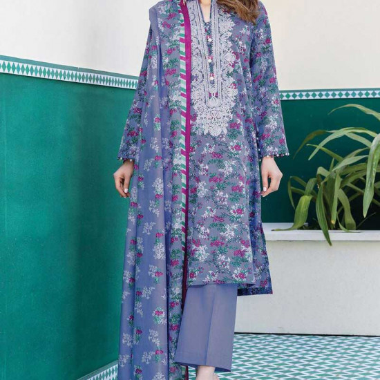 Unstitched 3 Piece Embroidered by Khaddi