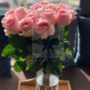 Majestic Pink Roses in Vase Majestic Pink Roses in Vase