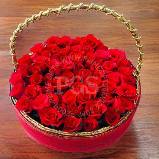 Red Roses Basket