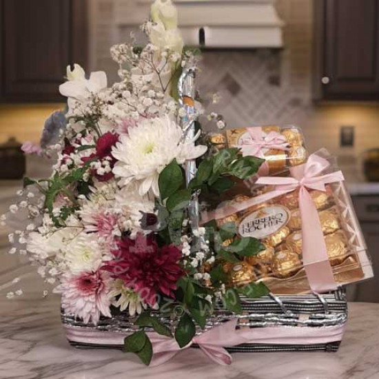 Ferrero and Flowers Basket