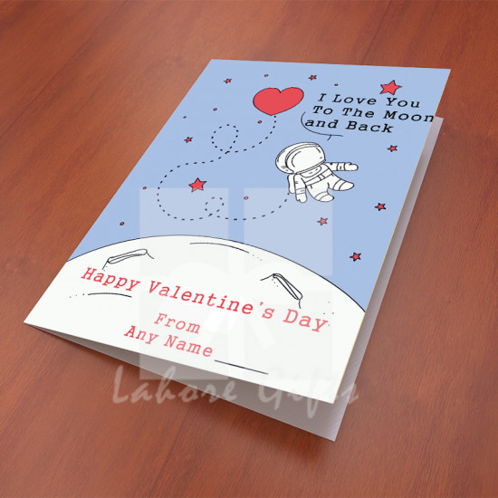 Personalised Love to Moon and Back Card