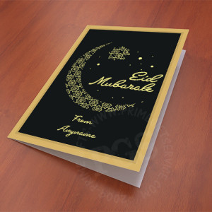 Eid Mubarak Black and Golden Card Eid Mubarak Black and Golden Card