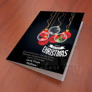 Black and Red Christmas Card Black and Red Christmas Card