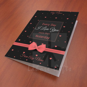 Pink Hearts I Love You Every Day Card Pink Hearts I Love You Every Day Card