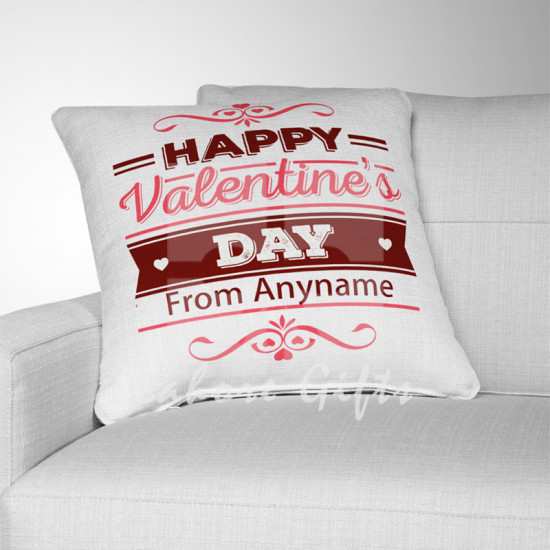 Personalised Happy Valentines Day Cushion
