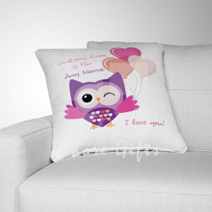 Personalised Love Owl Cushion Personalised Love Owl Cushion