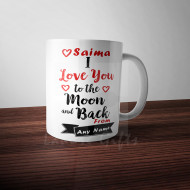 Personalised Love to Moon and Back Mug