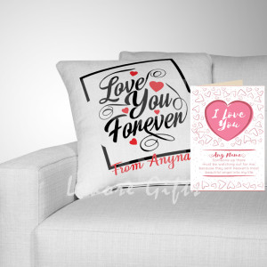 Free Card with Love You Forever Cushion Free Card with Love You Forever Cushion