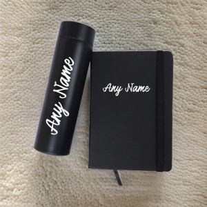 Personalized Water Bottle and Diary Set Personalized Water Bottle and Diary Set